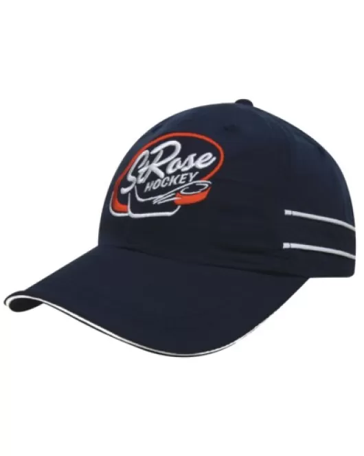 MICROFIBRE SPORTS BASEBALL CAP with Piping & Sandwich Peak