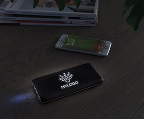 Portable Phone Charger with Light Up Logo