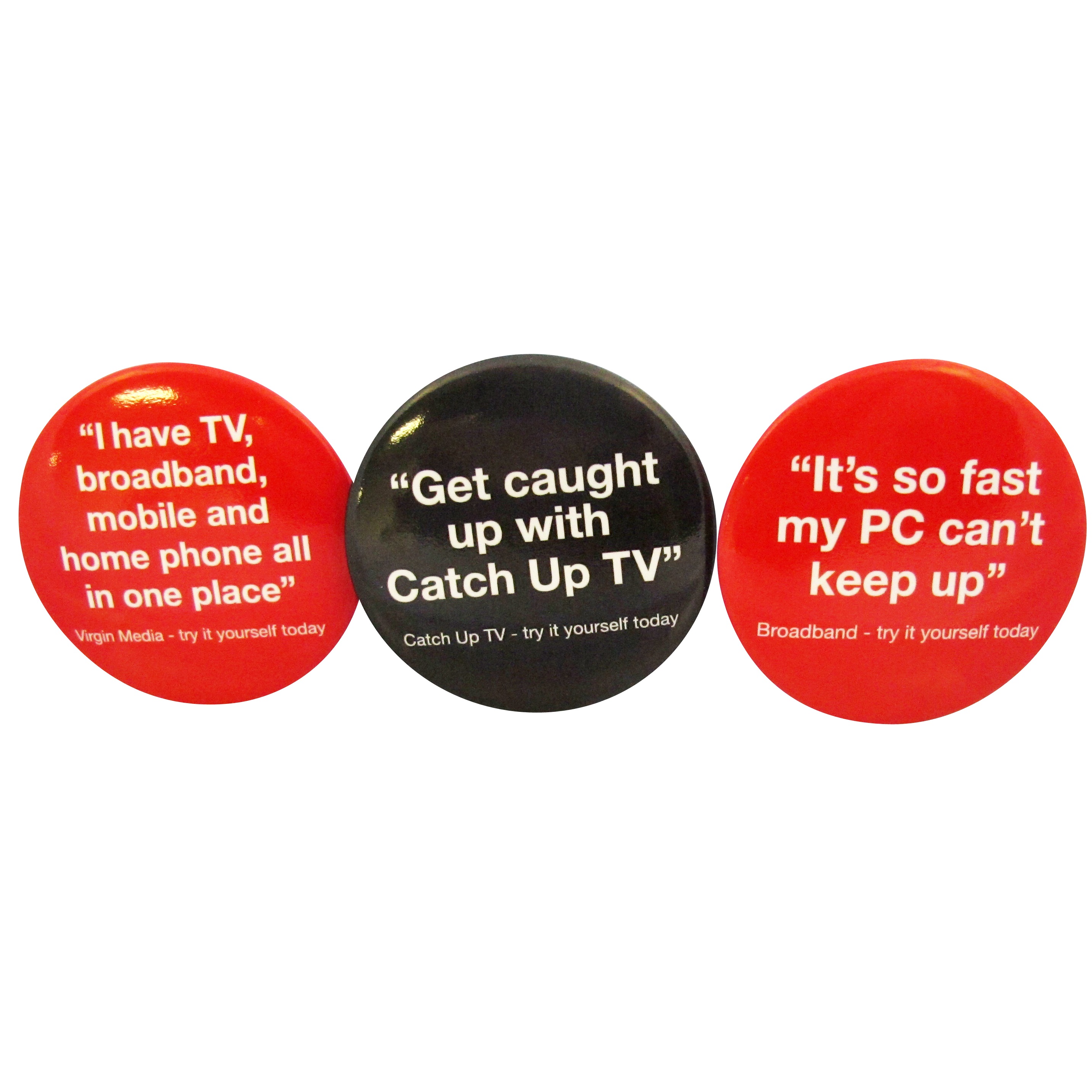 Virgin Media Branded Pin Badges